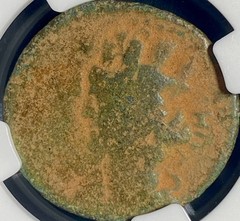Antoninus Pius NGC Ancient Roman Coin 138-161 AD Bust Of Tyche Genuine Certified