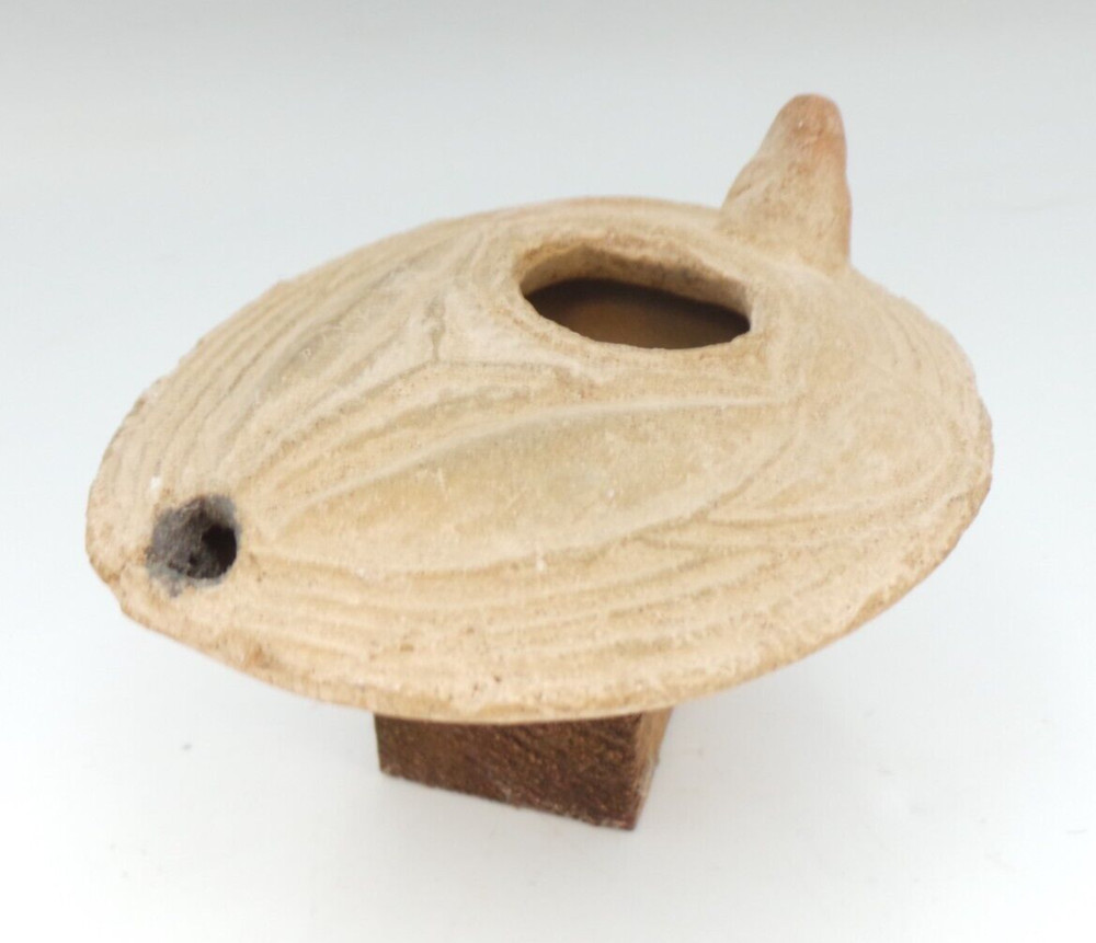 RARE Ancient Pottery Islamic Period Oil Lamp Museum Quality 7nd-8rd cent