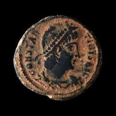 ROME. 337, Æ Follis – Constantius II, GLORIA EXERCITVS, Antioch, SMANЄ 2