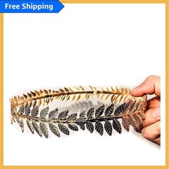 Adjustable Gold Laurel Wreath Headband – Perfect for Roman & Greek Costumes