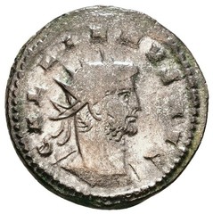 GALLIENUS Ancient Roman Coin Silvered Antoninianus SALVS AVG Nice Luster! 21mm