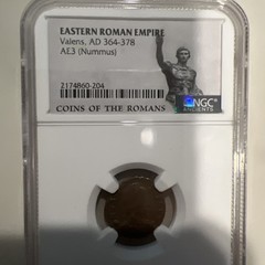 Eastern Roman Empire Valens AD 364-378 AE3 Coin, NGC Graded