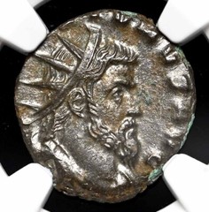 Aureolus. Romano-Gallic Usurper, AD 268-269. Antoninianus, NGC AU, Silvering