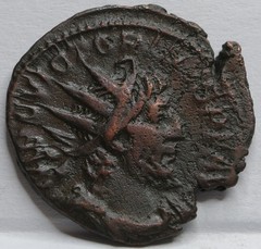 Rome Caesar Usurper VICTORINUS AE Antoninianus PAX Cologne SCARCE Gallic #A66