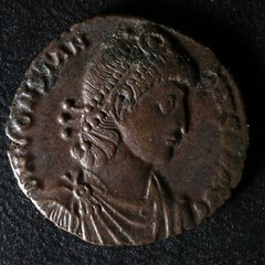 Constantius II Centenionalis 350-355 Soldier Horseman Antioch RIC 135