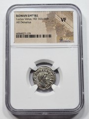 Lucius Verus AR Denarius NGC VF Certified Roman Empire 161-169 AD *V422