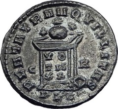 CRISPUS 321AD Lugdunum Authentic Original Ancient Rare Roman Coin Altar i64064