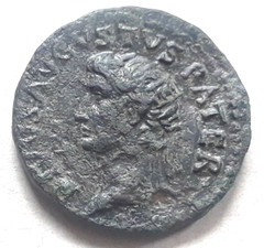 Augustus 27B.C.-A.D.14 AE as, Restitution under Titus A.D.79-81