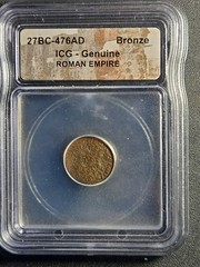 27 BC to 476 AD Small ROMAN BRONZE Coin – certified GENUINE (ICG) stk#232