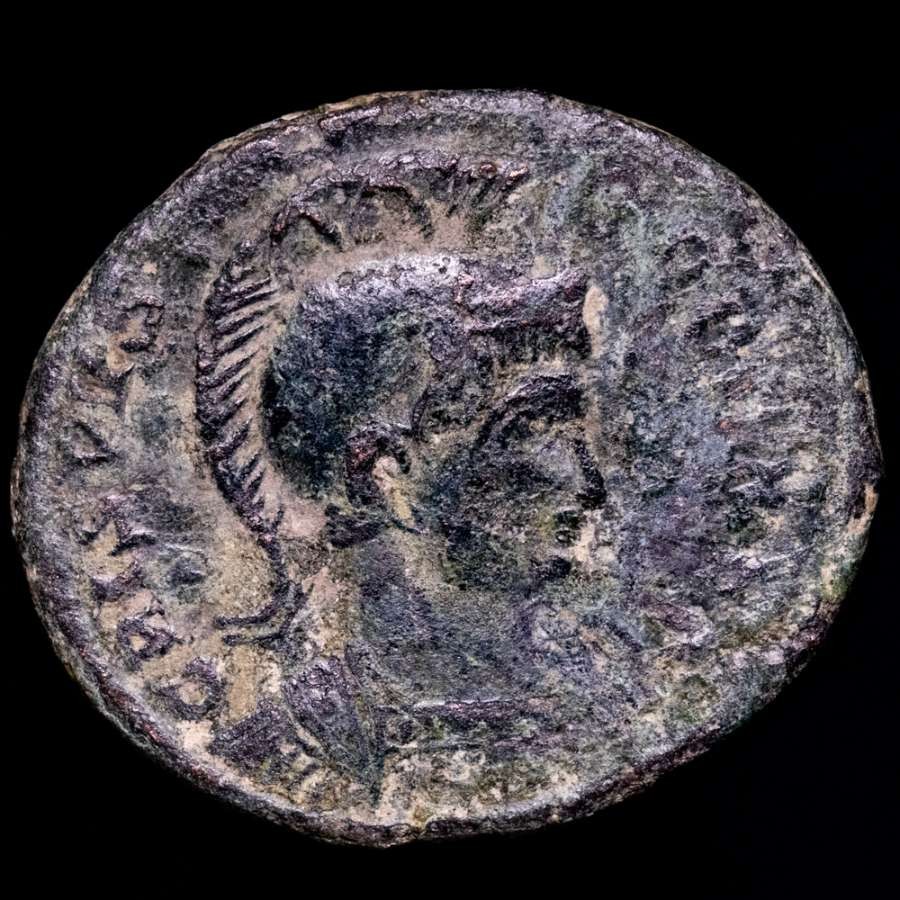 *Lucernae* Crispus Follis VIRTVS EXERCIT Captives and trophy. Treveri 320 AD.