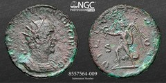 Trajan Decius (AD 249-251). Double Sestertius. Rare. NGC CH VF RIC 126c 26.03 gr