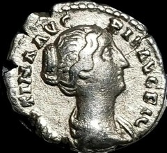 FAUSTINA II Junior 128-175 AD- Marcus Aurelius Wife – Ancient Silver Denarius