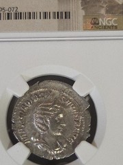 ROMAN.EMPIRE OTACILLIA SEVERA AR.DOUBLE DENARIUS SILVER NGC HIGH GRADE ANCIENT.