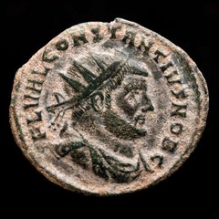*Lucernae* Constantius I Radiate fraction VOT X FK in wreath Carthage 293-305