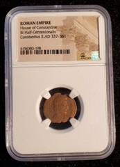 ROMAN EMPIRE CONSTANTINE Bi Half Centenionalis Constantius II 337-361. # t1696