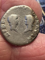 Vitellius Silver Denarius / 2 Kids, Ancient Roman , 69AD, VA2, RIC 79 + 1 Slavey