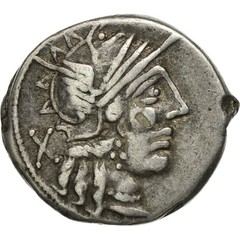 [#506547] Coin, Porcia, Denarius, Rome, EF(40-45), Silver, Crawford:274/1