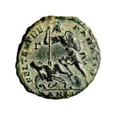 Lovely Hoard Patina Constantius II. AD 337-361. Æ Centenionalis ANAI Spearing
