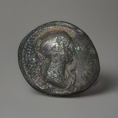 Roman Sestertius Coin FAUSTINA THE YOUNGER, wife Marcus Aurelius, C 160AD