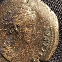 Ancient Diva faustina I senior bronze sestertius Wife Of Antoninus Plus Huge