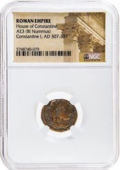 Ancient Bronze Roman Coin of Constantine I, The Great (AD 272-350) NGC Certified
