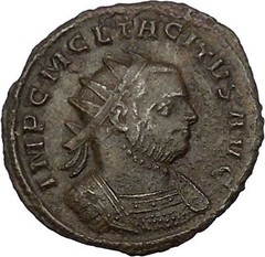 Tacitus shaking hands with Concordia 275AD Very rare Ancient Roman Coin i52069