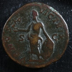 Faustina Junior Sestertius 161-176 Rome RIC 1688 Venus Sesterce Faustine II