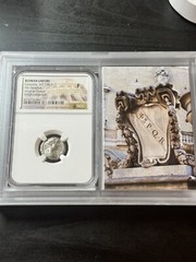 Roman Empire Caracalla AD 198-217 AR Denarius Caesar SPQR NGC F Fine (Slab2425)