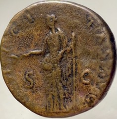 Large Ancient Roman Sestertius Coin 117-138AD Emperor Hadrian Genuine Circulated