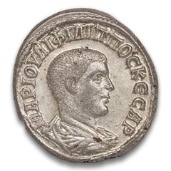 Ancient Roman Philip II as Caesar Base Tetradrachm (billion) 345 AD Antioch Mint