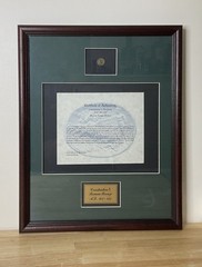Constantine the Great Ancient Bronze Coin Framed w/ COA – 19.5” x 15.5”
