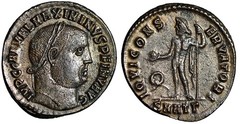 Maximinus II Daia Silvered Follis “Jupiter” Heraclea Unrecorded / Unlisted Type