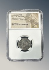 NGC Roman AE of Constans I (AD 337-361) Ancient Coin NGC Ancients