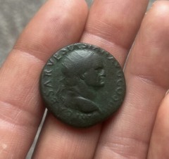 Emperor VESPASIAN RARE Ancient Roman Coin Dupondius 71AD VICTORY -RIC1153 -11.3G