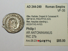 AD 244-249 Roman Empire Philip I – AR ANTONINIANUS RIC 27b VF+ SN8774