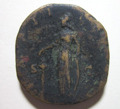 BRONZE SESTERTIUS. COMMODUS, 177-192 AD. ROME C. 179 AD. MINERVA REVERSE.