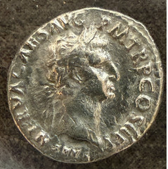 Nerva Silver Denarius Roman Empire AD 96-98 Strong Strike Clasped Hands Reverse