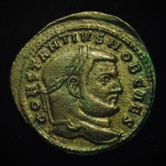 BI Follis Emp Constantius I Rv SACRA MON VRB 11.75 grs 29-30mm Rome AD 300-03
