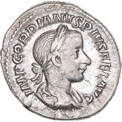 [#1170541] Coin, Gordian III, Denarius, 238-244, Rome, AU, Billon, Cohen:186