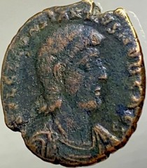 Ancient Roman Battle Scene 348AD-350AD Emperor Constantius II Fel Temp Coin
