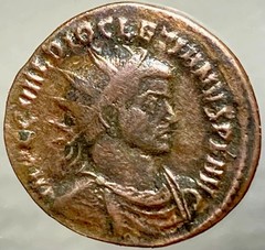Ancient Roman Coin 284-305 AD Emperor Diocletian Rare Iovi Conservatori Jupiter