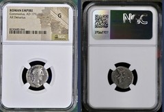 Emperor Commodus Silver Denarius NGC Graded Genuine Ancient Roman Coin 177-192AD