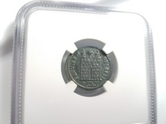 Constantine II Roman Empire Nummus NGC AU Camp Gate Castle Keep Ancient Caesar