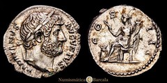 Adriano Denario (3,12 gramosg) 126-127 Roma BMC 289, 385; RIC 854 Muy buena a e