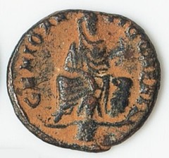 EMPIRE Maximinus II Daia TYCHE & APOLLO LYRE 310 Antioch Ancient Roman Coin D542