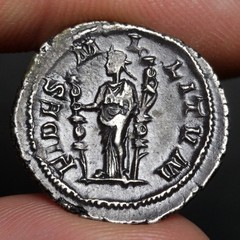Maximinus Thrax Denarius 235AD Ancient Roman Empire Silver Coin Cabinet Toning