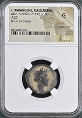 Emperor Marcus Aurelius 161AD-180AD NGC Graded Ancient Roman Coin Commagene AE21