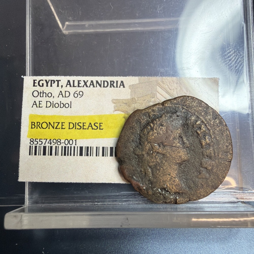 Roman Egypt, Alexandria Otho AE Diabol (69 AD) – NGC Rare (Bronze Disease)