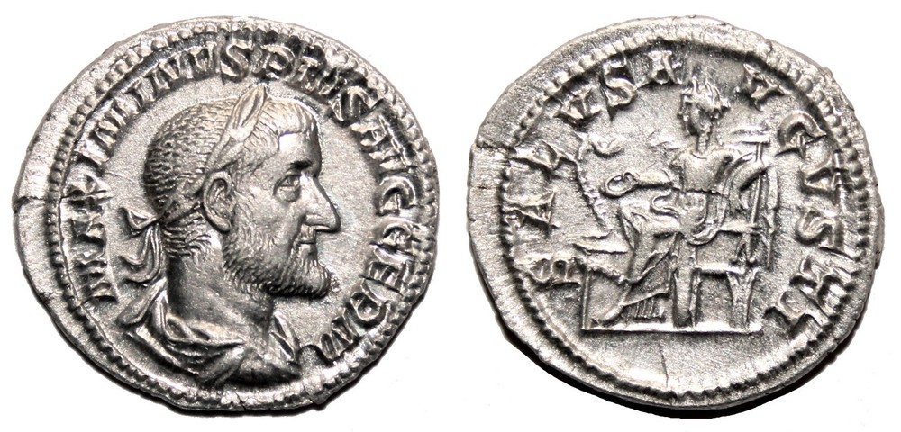 *AET* MAXIMINUS I THRAX AR Denarius. EF+/EF. LUSTER. The health.