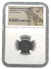 Western Roman Empire Valentinian I AE3 Nummus AD 364-375 NGC VF Ancient C
